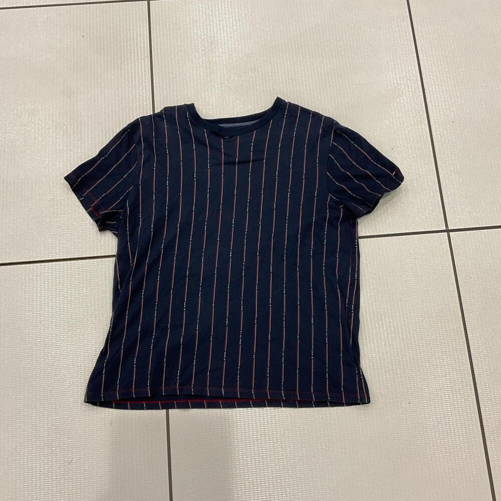 Navy and red striped t shirt